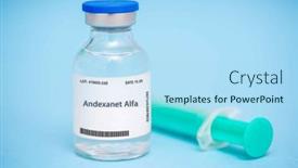  Presentation with medication mistak - Presentation with andexanet-alfa-a-medication-used background and a  colored foreground