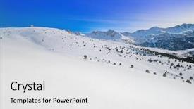  Presentation with mountains - Audience pleasing presentation theme consisting of andorra grandvalira sector near pas backdrop and a white colored foreground