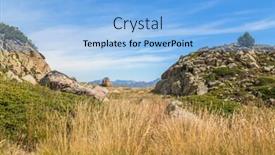  Presentation with mountains - Theme with andorra-pyrenees-mountains-near background and a light blue colored foreground