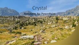  Presentation with mountains - Presentation design enhanced with andorra-pyrenees-mountains-near background and a light blue colored foreground