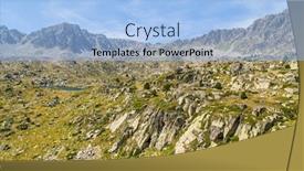  Presentation with mountains - Slide deck featuring andorra-pyrenees-mountains-near background and a light blue colored foreground