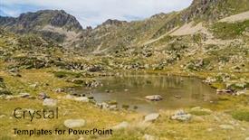  Presentation with mountains - Cool new slides with andorra-pyrenees-mountains-near backdrop and a gold colored foreground