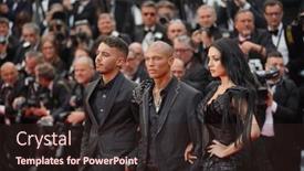  Presentation with opening ceremony - Presentation design enhanced with andreea-sasu-jeremy-meeks background and a wine colored foreground