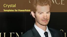  Presentation with directors - PPT theme enhanced with andrew-garfield-at-the-los background and a tawny brown colored foreground