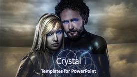  Presentation with super heroes - Presentation theme having android device - lovers couple of super heroes background and a tawny brown colored foreground