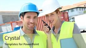  Presentation with team building - Theme consisting of  background and a  colored foreground