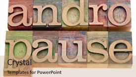  Presentation with color blocks - Slide deck consisting of andropause - male menopause - isolated word background and a coral colored foreground