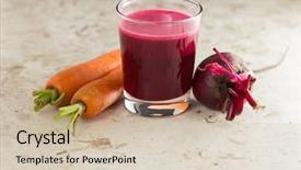  Presentation with beetroot - Amazing slide deck having anemi - beetroot carrot and fresh homemade backdrop and a soft green colored foreground