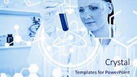  Presentation with anemia - Slide set enhanced with anemia - science graphic against beautiful redhaired background and a sky blue colored foreground