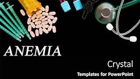  Presentation with anemia - Presentation theme with anemia-text-on-medical-background background and a black colored foreground