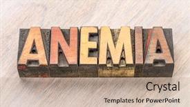  Presentation with anemia - Presentation having anemia word abstract in vintage background and a coral colored foreground