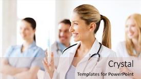  Presentation with medical concept - Cool new PPT theme with local anesthesia - healthcare and medical concept backdrop and a lemonade colored foreground