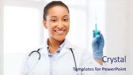  Presentation with medical mhealth healthcare concept - Theme with local anesthesia - healthcare and medical concept background and a sky blue colored foreground