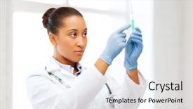  Presentation with medical concept - Theme having hot beverage in cup background and a dark gray colored foreground