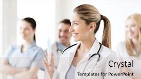  Presentation with medical concept - Presentation theme having local anesthesia - healthcare and medical concept background and a soft green colored foreground