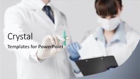  Presentation with medical concept - PPT theme having local anesthesia - healthcare and medical concept background and a white colored foreground