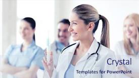  Presentation with medical concept - PPT layouts with local anesthesia - healthcare and medical concept background and a sky blue colored foreground