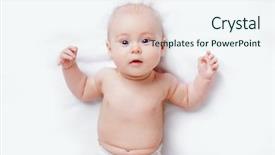  Presentation with baby - Colorful slide deck enhanced with portrait of a sweet three backdrop and a sky blue colored foreground