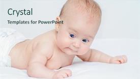  Presentation with baby - PPT layouts featuring portrait of a sweet three background and a  colored foreground