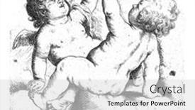  Presentation with angel - Slide deck enhanced with angel-and-a-child background and a light gray colored foreground