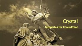  Presentation with christ - PPT layouts having angel and christ toned monocrome background and a tawny brown colored foreground