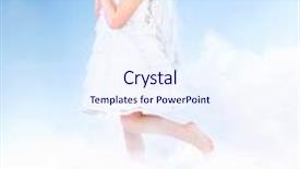  Presentation with angel wings - Beautiful slide deck featuring angel children girl with white wings backdrop and a sky blue colored foreground