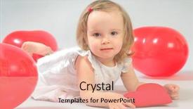  Presentation with angel - PPT theme having angel-girl with red heart background and a lemonade colored foreground