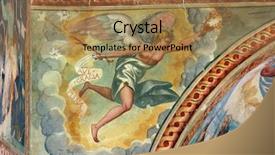  Presentation with heaven - Cool new presentation theme with angel heaven - archangel gabriel fresco paintings backdrop and a coral colored foreground