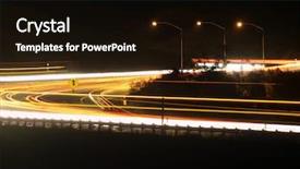  Presentation with freeway - Cool new slide set with angel light - early morning commuters backdrop and a  colored foreground