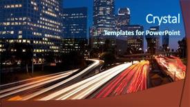  Presentation with traffic - Cool new PPT layouts with angel light - traffic in urban city backdrop and a ocean colored foreground