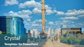  Presentation with mexico city - Cool new presentation design with angel-of-independence-at-paseo backdrop and a teal colored foreground