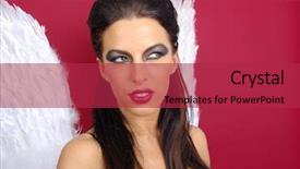  Presentation with devil angel - Presentation design consisting of angel or devil background and a red colored foreground