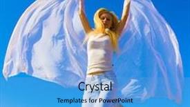  Presentation with angel - Audience pleasing presentation theme consisting of valkyrie - angel or succubus backdrop and a light blue colored foreground