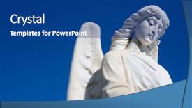  Presentation with old animal statue - Theme consisting of angel statue in an old background and a  colored foreground