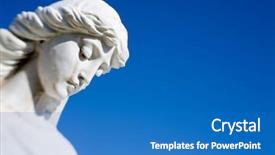  Presentation with optical - PPT theme with angel statue watching background and a teal colored foreground