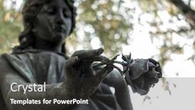  Presentation with angel - Cool new presentation theme with angel-with-a-rose backdrop and a dark gray colored foreground