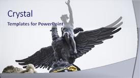  Presentation with architecture city - Slide set featuring angel with eagle spanish city background and a  colored foreground