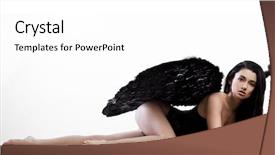  Presentation with angel wings - Slide deck featuring angel with wings in white background and a white colored foreground