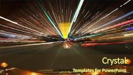  Presentation with stop light - Presentation theme having angeles at night with light background and a tawny brown colored foreground