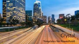  Presentation with downtown los angeles - Cool new slides with angeles downtown sunset la california backdrop and a coral colored foreground