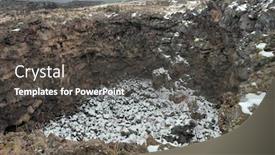  Presentation with lava - Colorful PPT theme enhanced with angelo cave is a chasm created by a gas bubble on the lava flow of 1651 in etna park sicily backdrop and a dark gray colored foreground