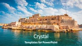  Presentation with fort - Presentation theme with angelo of birgu in malta background and a  colored foreground
