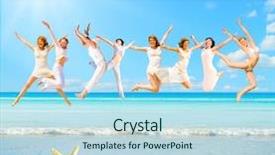  Presentation with angels - Amazing theme having angels friends team backdrop and a light blue colored foreground