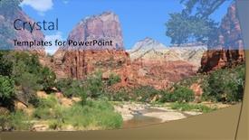  Presentation with angels - Slides having angels landing in zion national park background and a light blue colored foreground