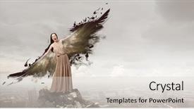  Presentation with angels - Audience pleasing slides consisting of angels sing - angelic beautiful woman backdrop and a  colored foreground