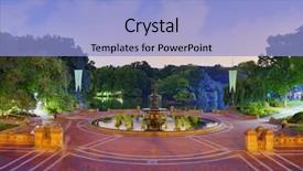  Presentation with park night city - Amazing theme having york city's central park backdrop and a light blue colored foreground