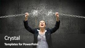  Presentation with anger - Slide set having anger breaking metal chain background and a dark gray colored foreground