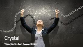  Presentation with anger - Beautiful presentation design featuring anger breaking metal chain backdrop and a dark gray colored foreground