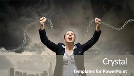  Presentation with anger - PPT theme enhanced with anger breaking metal chain background and a gray colored foreground