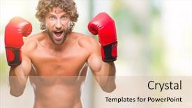  Presentation with fight two boxer boxing - Colorful PPT theme enhanced with anger happiness - handsome hispanic boxer man wearing backdrop and a lemonade colored foreground